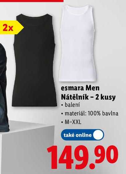 esmara Men Nátělník - 2 kusy