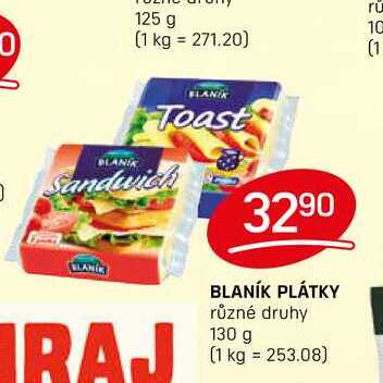 BLANÍK PLÁTKY různé druhy 130 g 
