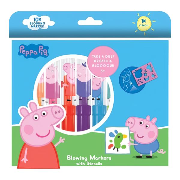 JIRI MODELS Foukací fixy 10+1 Prasátko Peppa