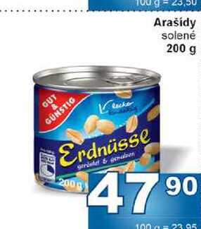 Arašídy solené 200 g 