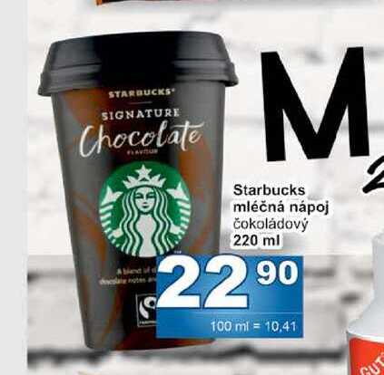 Starbucks mléčná nápoj čokoládový 220 ml 