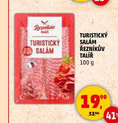 TURISTICKÝ SALÁM ŘEZNÍKŮV TALÍŘ, 100 g