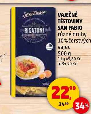 VAJEČNÉ TĚSTOVINY SAN FABIO, 500 g 