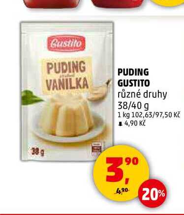 PUDING GUSTITO, 38 g