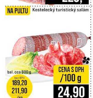 Kostelecký turistický salám bal.cca 800g 100g