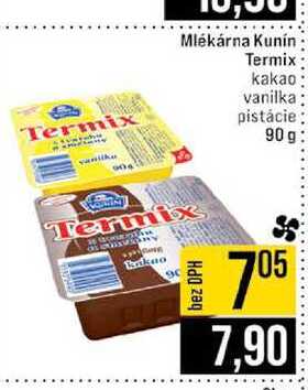 Mlékárna Kunín Termix kakao vanilka pistácie 90g