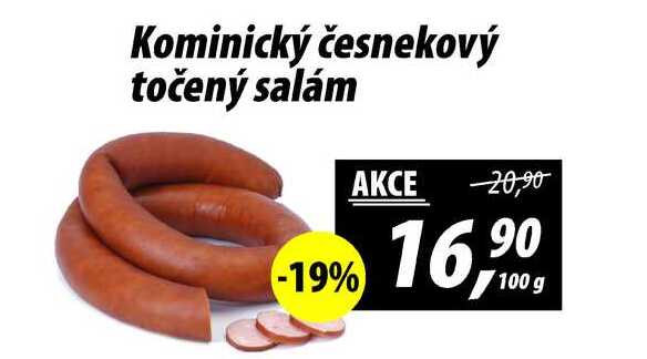 Kominický česnekový točený salám, 100 g