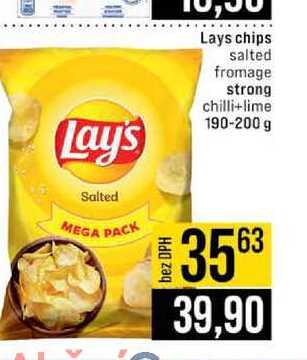 Lays chips salted fromage strong chilli+lime 190-200 g 