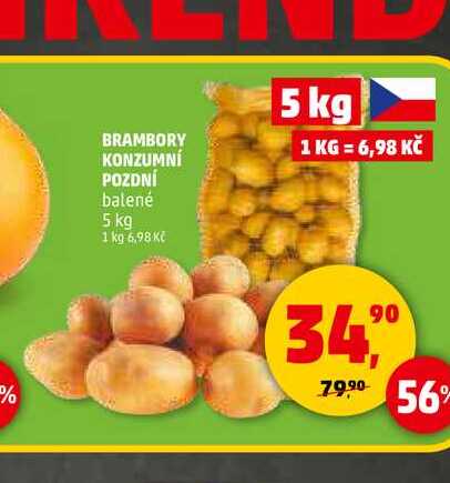 BRAMBORY KONZUMNÍ, 5 kg 