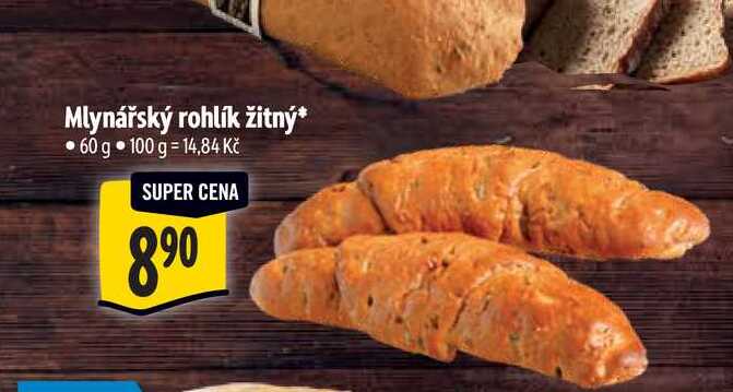 Mlynářský rohlík žitný 60 g 