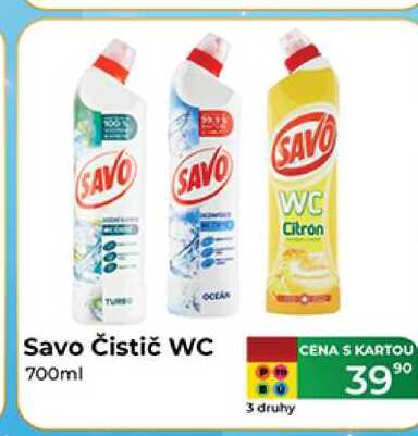 Savo Čistič WC 700ml 3 druhy