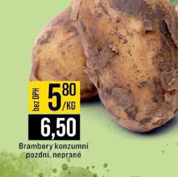 Brambory konzumní pozdní, neprane 1kg