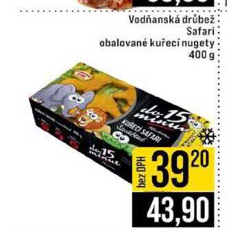 Vodňanská drůbež Safari obalované kuřecí nugety 400 g