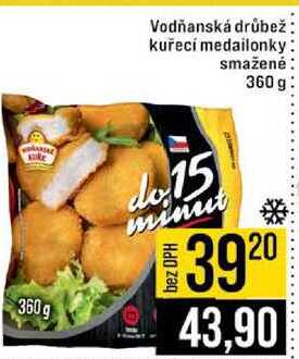 Vodňanská drůbež kuřecí medailonky smažené 360 g 
