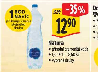  Natura přírodní pramenitá voda 1,5 l