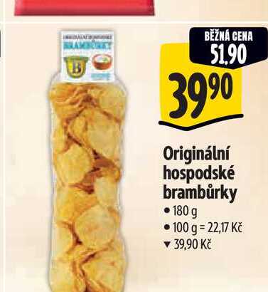  Originální hospodské brambůrky   180 g 