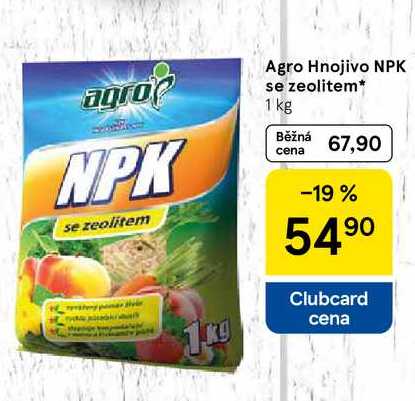 Agro Hnojivo NPK se zeolitem, 1 kg 