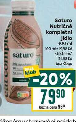 Saturo Nutričně kompletní jídlo 400 ml