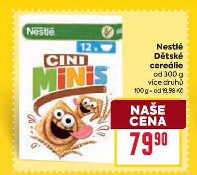 Nestlé Dětské cereálie od 300 g