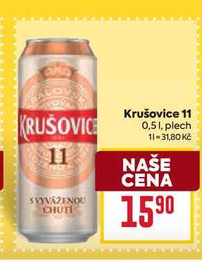 Krušovice 11 0,51, plech 