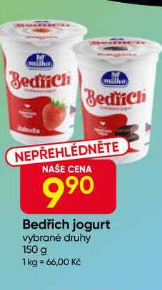 Milko Bedřich jogurt vybrané druhy 150 g
