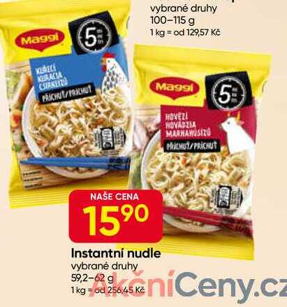 Maggi instantní nudle vybrané druhy 59,2-62 g