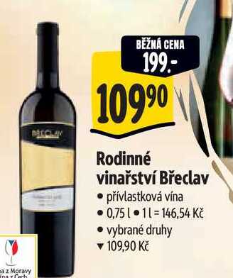   Rodinné vinařství Břeclav  0,75 l 