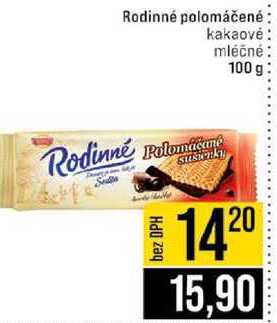 Rodinné polomáčené kakaovė mléčné 100 g