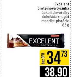 Excelent proteinová tyčinka čokoláda+oříšky čokoláda+nugát mandle+pistácie 85g