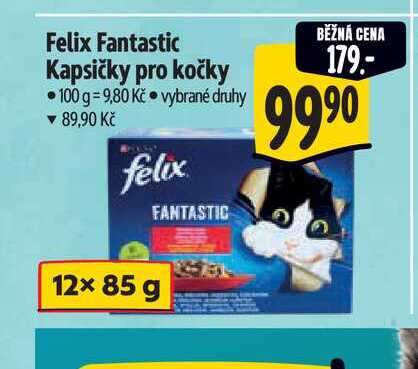 Felix Fantastic Kapsičky pro kočky  12x 85 g 