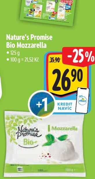 Nature's Promise Bio Mozzarella 125g