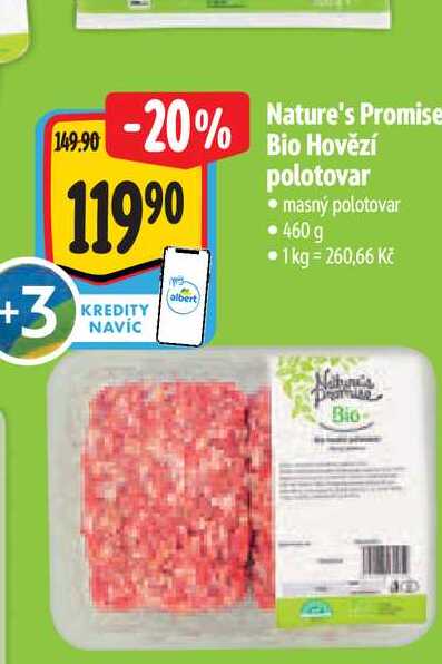 Nature's Promise Bio Hovězí polotovar 460 g