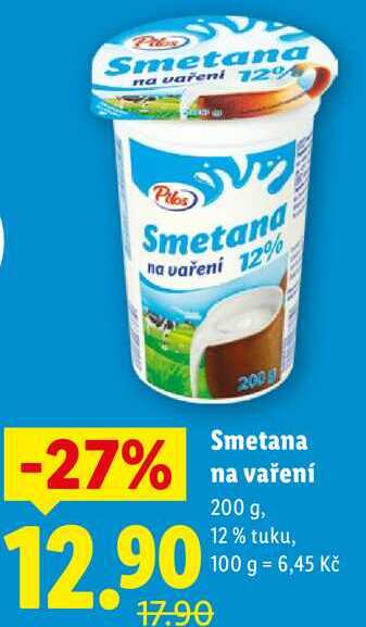 Smetana na vaření, 200 g v akci