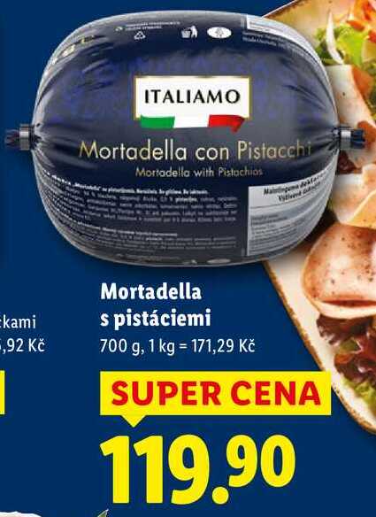 Mortadella s pistáciemi, 700 g