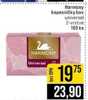 Harmony kapesníčky box universal 2-vrstvé 150 ks