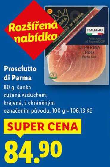 Prosciutto di Parma, 80 g