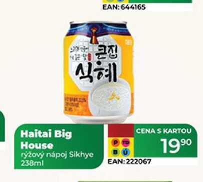 Haitai Big House rýžový nápoj Sikhye 238ml