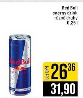 Red Bull energy drink různé druhy 0,25l