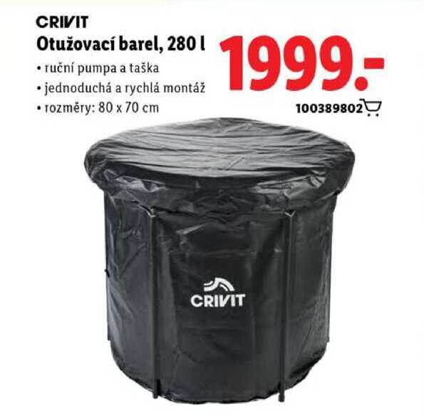 Otužovací barel, 280 l