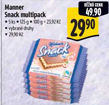 Manner Snack multipack, 125 g