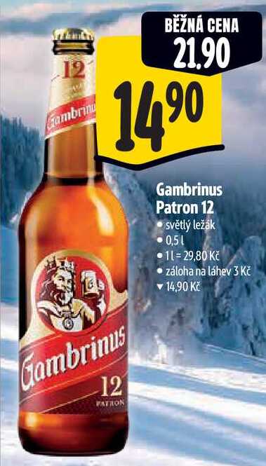 Gambrinus Patron 12, 0,5 l 