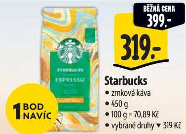 Starbucks zrnková káva, 450 g 