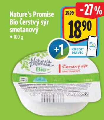 Nature's Promise Bio Čerstvý sýr smetanový, 100 g 