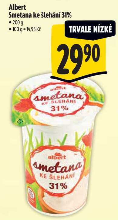 Albert Smetana ke šlehání 31%, 200 g 