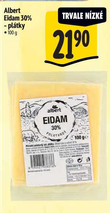 Albert Eidam 30% - plátky, 100 g 
