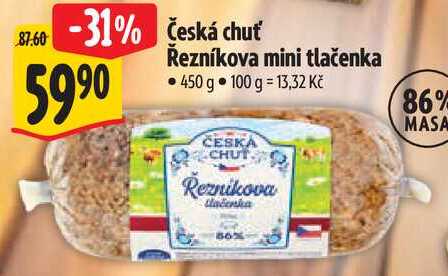 Česká chuť Řezníkova mini tlačenka, 450 g 
