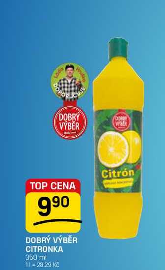 DOBRÝ VÝBĚR CITRONKA 350 ml 