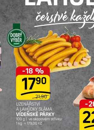 VÍDEŇSKÉ PÁRKY 100 g 