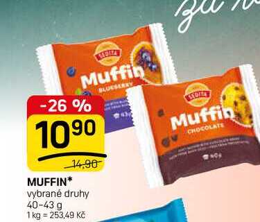 MUFFIN vybrané druhy 40-43 g 