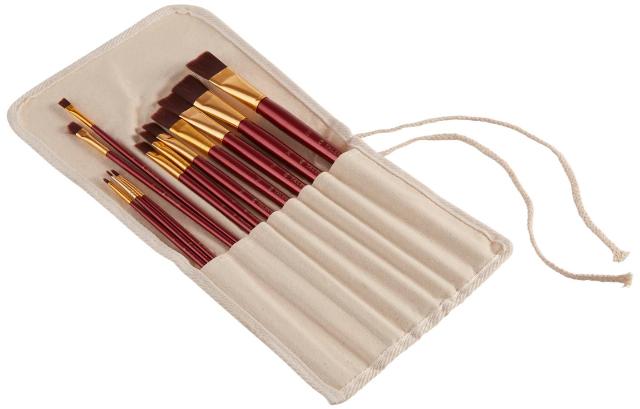 TALENTUS Umělecká sada štětců ploché, 12 kusů v sadě